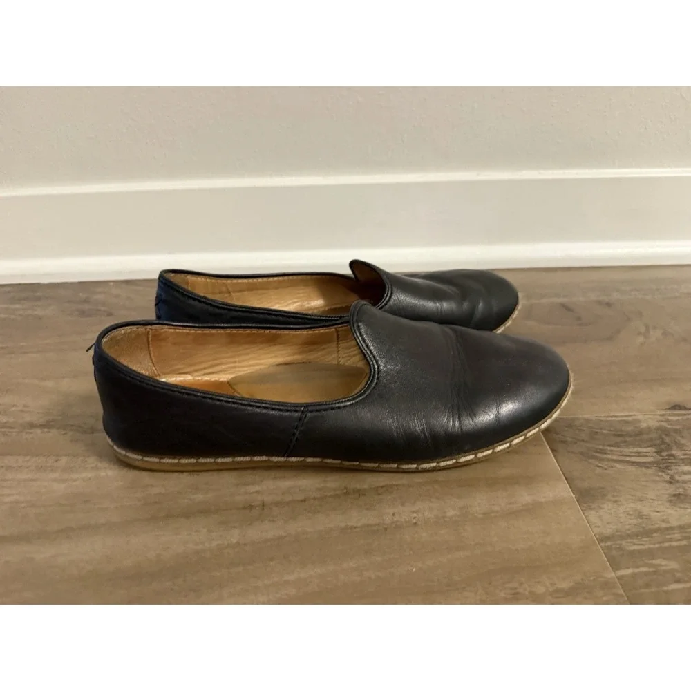 Charix Black Leather Slip On Loafers Flats Minimalist Lagenlook 40 9 Artisan